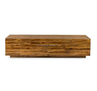 Table basse en bois massif, meuble de salon moderne, Style rétro, Style de loisirs, couleur bois, Table à thé