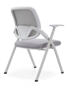 كرسي مدرسي مبطن بالقماش للبيع بالجملة، كرسي تدريب مع لوح كتابة، كرسي مؤتمرات قابل للطي والتكديس مع لوح كتابة - Product Image 6