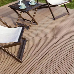 WPC กระดานดาดฟ้ากลางแจ้งไม้ทำจากพลาสติกทำจากไม้เป็นเส้นตรงพื้นสระว่ายน้ำสำหรับสวน - Product Image 5