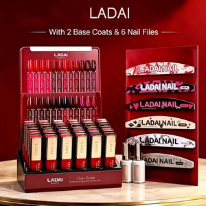 Kit de vernis à ongles en gel LADAI 24 couleurs, gel UV soak-off, tube doré, rouge et multiples nuances, pour salon de manucure, commande en gros - Product Image 1