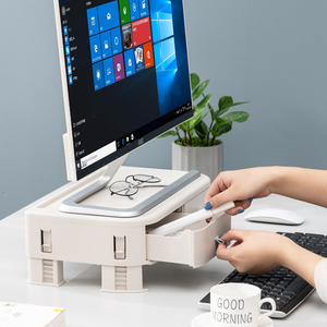 Justeer Bàn Học Văn Phòng Tại Nhà Giá Rẻ Bàn Đứng Nâng Cao Màn Hình Máy Tính Bằng Nhựa, Hộp Sắp Xếp Để Bàn Cho Văn Phòng - Product Image 2