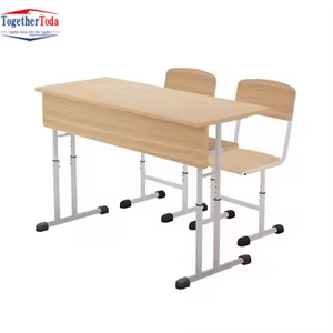 Modern Durable Wooden Height Adjustable Student <b>Desk</b> <b>and</b> <b>Chair</b> Set with Storage for Classrooms <b>and</b> Tutoring Centers - Product Image 5
