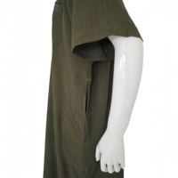 2025 Maroc Style Modeste Homme Thobe RT Tissu avec Manches Courtes Usine Vente Directe pour les Hommes Musulmans en Saison de Printemps
