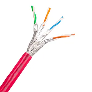 Cable Lan Ftp SFtp de alta velocidad 22AWG Conductor de cobre puro 8 núcleos/4 pares cat7 cat8 Cable de red Fabricante Precio OEM