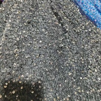 Nouveau design de produit, tissu en velours avec broderie de paillettes et paillettes brillantes, vêtements de fête pour femmes, défilé de mode, personnalisation OEM