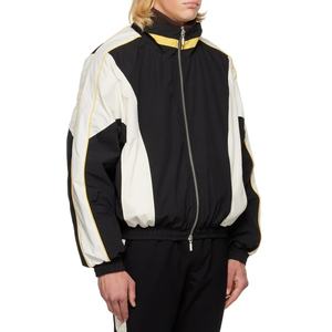 Veste noire en nylon taffetas à fermeture éclair bidirectionnelle pour homme, vente chaude - Product Image 2