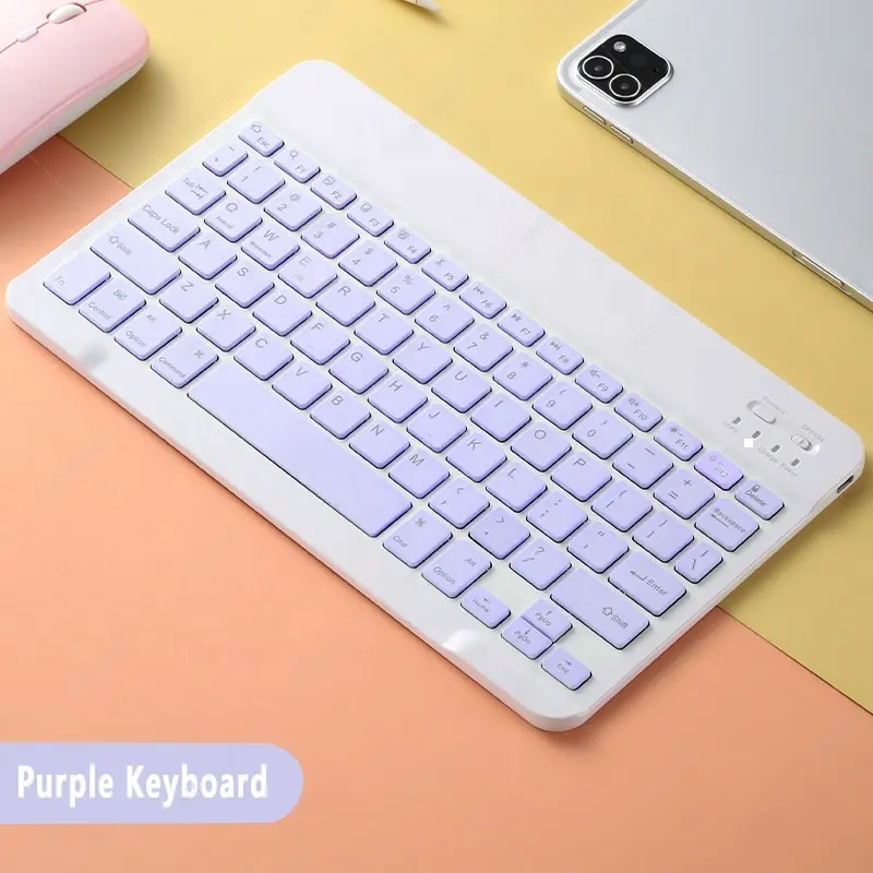 Mini portable pink keyboard for tablet 10 inch blue tooth keyboard arabic for xiaomi mobiles and ipad Iphone