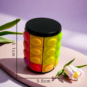 3D Colorful Mini ABS Plastic Fidget Sensory <b>Magic</b> Cube with Rotating & Sliding Features for Stress Relief - Product Image 6