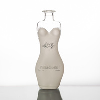 Bouteille de Tequila vide de 750 ml en forme de femme, couleur personnalisée rose rouge, design original