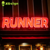 Lettres lumineuses personnalisées XDsign à LED en acrylique 3D, éclairage frontal néon, contrôle Bluetooth/télécommande, décoration publicitaire pour magasin