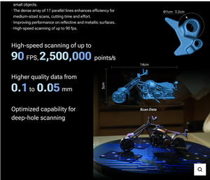 SHINNING 3D EINSTAR 2 Scanner 3D sans fil, capture couleur intégrale, prêt pour l'extérieur, USB/WiFi PLA, neuf, garantie 1 an - Product Image 2