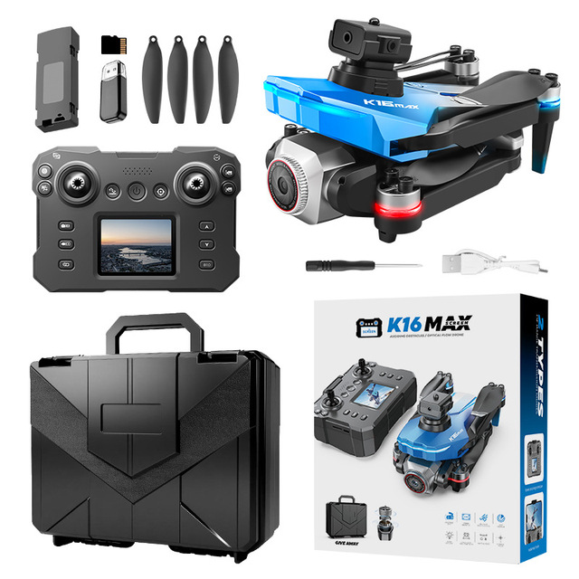 K16 Max Mini Foldable Drone, High-Definition Aerial Photography, Long-Endurance Brushless Remote-Controlled Aircraft