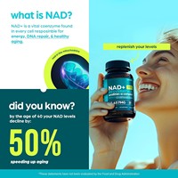Kapsul Liposomal Nicotinamide Riboside OEM NAD+ Plus Resveratrol Urolithin-A Suplemen Makanan untuk Dewasa Meningkatkan Energi 30