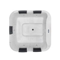 Jacuzzi Cuadrado Profesional para Exteriores, Bañera de Hidromasaje con Diseño Independiente, Altavoz Bluetooth, Calefacción de Temperatura Constante