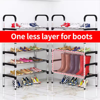 25 paires d'étagères à chaussures multifonctionnelles en tissu non tissé et en acier, gain de place, organisateur de placard