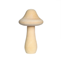 Handicrafts Unpainted Blank Creative DIY Hand-painted Handicrafts White Embryo Mushroom Wood For Friend Gift