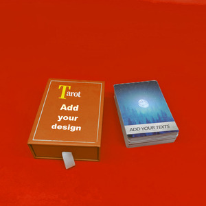Cubierta de oráculo de alta calidad con caja de cajón naranja Impresión de logotipo personalizado Tarjetas de oráculo - Product Image 3