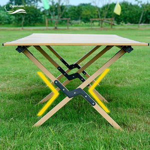Vente directe d'usine rouleau d'oeufs Portable pliable en acier au carbone Camping en plein air voyage pique-nique Barbecue Table de bureau - Product Image 4