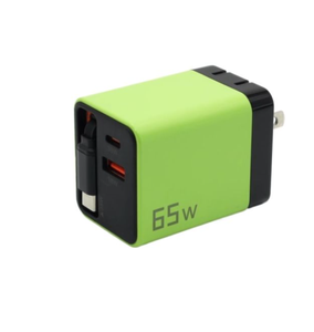 Power Opladen Head Uk Standaard 65W Reis Snellader Met Intrekbare Kabel Dual Port Block Pd 30W/35W Usb Smart Cellphone - Product Image 2
