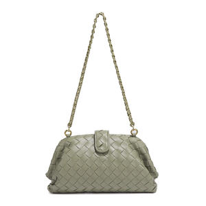 <span class=keywords><strong>Borsa</strong></span> a <span class=keywords><strong>Tracolla</strong></span> a Conchiglia da Donna, Nuova Collezione, Stile Semplice, Moda Europea e Americana, Realizzata a Mano in Poliestere Intrecciato con Catena Singola - Product Image 2