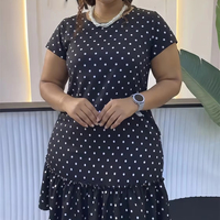 Robe noire imprimée à col rond, nouveau modèle, décontractée, très vendue, pour femmes européennes et américaines, transfrontalière