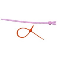 Dessin animé lapin motif Silicone câble torsadé corde sangle cravates colle enrobée corde ceinture couleur Silicone cravate