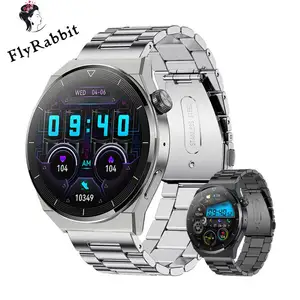 FLY tavşan 1.36 inç HD ekran su geçirmez IP68 BT arayarak sağlık monitör erkekler spor Reloj NFC akıllı saat yuvarlak Smartwatch 2024