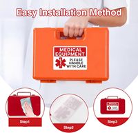 Autocollant d'avertissement personnalisé en vinyle pour poignée d'équipement médical, pour hôpital, pharmacie, entrepôt, boîte en carton, adhésif durable, sécurité