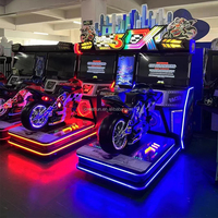 2 Joueurs 5DX Super Bike & Motor Car Racing Simulator Machine de jeu de moto 5DX à pièces pour l'amusement