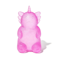 Balle anti-stress licorne et jouet à presser scintillant effet aurore à rebond lent pour garçons et enfants