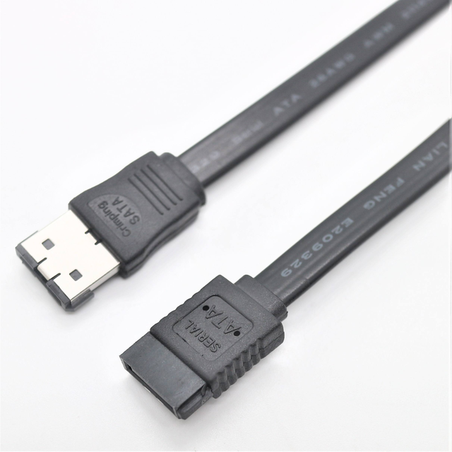 ESATA to SATA 3 High-speed Hot-swappable Hard Drive Cable with PVC & Aluminum Construction for Barcode Scanner Use