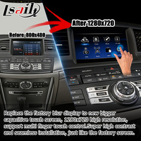 Layar Display Android CP AA 8 Inci untuk Infiniti M35 M45 M Nissan Fuga 2005-2010 dengan Video by Pass AA oleh Lsailt