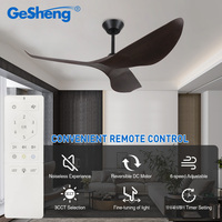 Ventilateur de plafond en bois décoratif commercial de style nordique ventilateur de plafond à 3 lames ABS avec télécommande