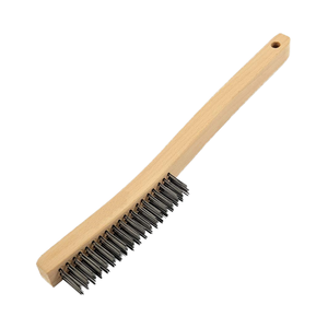 Spazzola a tazza industriale per la rimozione della ruggine, lucidare il filo di pulizia in rame puro con manico in legno in acciaio inox con supporto - Product Image 6