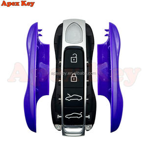 Étuis de clés de remplacement de haute qualité et magnifiques de couleur violette pour Porsche avec autocollants pour la création de cadres photo artistiques - Product Image 5