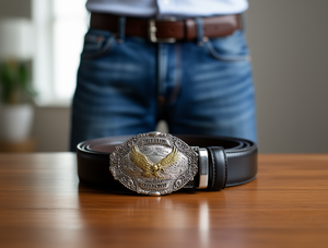 Fibbia ovale grande placcata argento da 5,0 cm per accessori da cintura - Product Image 2