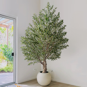 Grand <span class=keywords><strong>olivier</strong></span> artificiel LUYI TikTok, verdure réaliste, décoration intérieure, plantes d'intérieur, arbres en <span class=keywords><strong>pot</strong></span> <span class=keywords><strong>pour</strong></span> décorations de Noël. - Product Image 1
