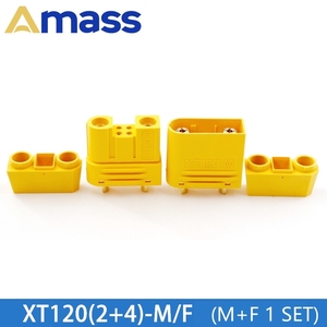 Amass XT120 (2+2) High Current Plug XT120 (2+4) 60A <b>Power</b> <b>Supply</b>+signal Pin Lithium Battery Drone Connector Wholesale Price - Product Image 5
