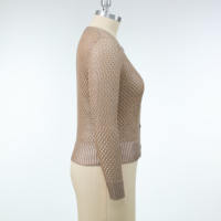 Cardigan en maille décontracté pour femme, 76 % polyester, col rond, manches longues, anti-rétrécissement, anti-boulochage, anti-plis, respirant