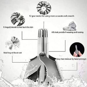 Cepillo eléctrico para limpieza de nariz y orejas para hombres, afeitadora de acero inoxidable, lavable, portátil, ecológico - Product Image 5