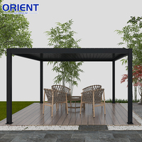 Villa de jardin extérieure décorative pour la maison toit cour persienne réglable motorisée gazebo en aluminium persienne bioclimatique