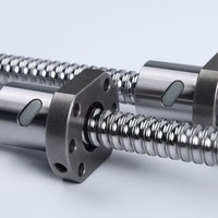Vis à billes laminée à froid C7 de haute précision 1204 1605 2005 avec écrou à bride simple, roulement d'extrémité usiné, engrenage, pour routeur CNC, actionneur, moteur