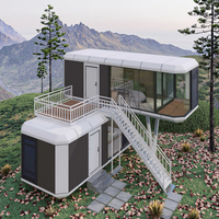 Villa mobile préfabriquée de luxe maison modulaire système de contrôle intelligent cadre en acier léger maison préfabriquée unité modulaire mobile