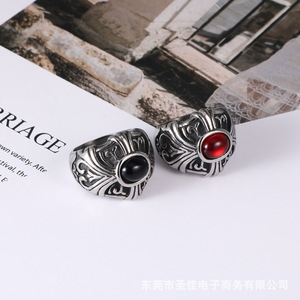 Anillo de moda unisex con circonita cúbica, joyería punk, regalo SA736 - Product Image 1