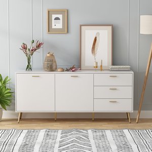 Buffet blanc Belle pièce parfaite pour accueillir des <span class=keywords><strong>d</strong></span>îners et des petits rassemblements Buffet Cabinet - Product Image 2