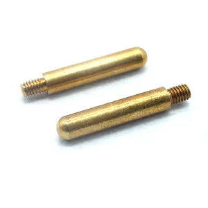 Supplier Custom CNC Machined Parts Threaded Brass Shaft Pin