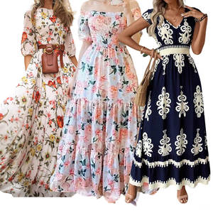 เดรสยาวสำหรับผู้หญิงเดรสแม็กซี่แฟชั่นแบบสุ่ม - Product Image 3