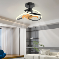 Ventilateur de plafond moderne électrique en plastique avec télécommande LED, moteur silencieux à 6 vitesses, 8 pales, éclairage, pour usage extérieur et hôtelier, économie d'énergie