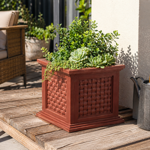 Jardinera Moderna para Patio, Interior y Exterior, Decoración para Plantas de Porche, Decoración para Terraza, Maceta con Textura - Product Image 4