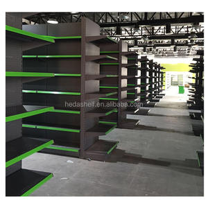 고품질 100kg/층 슈퍼마켓 선반 곤돌라 상점을 위한 두 배 편들어진 금속 선반 - Product Image 4